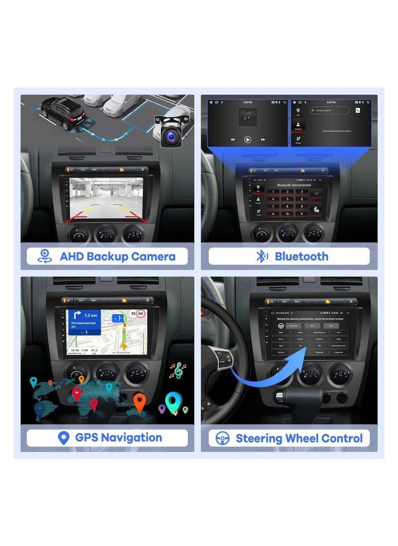 SHEZA STAR - Android Car Stereo for Hummer H3 2005 2006 2007 2008 2009 2010 6GB RAM 128GB ROM 9 Inch Support SIM Card, Apple Carplay, MirrorLink WiFi BT, IPS Touch Screen with AHD Camera Included - Image 1