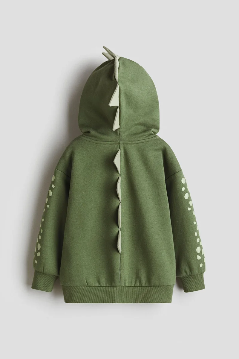 H&M Appliquéd zip-through hoodie