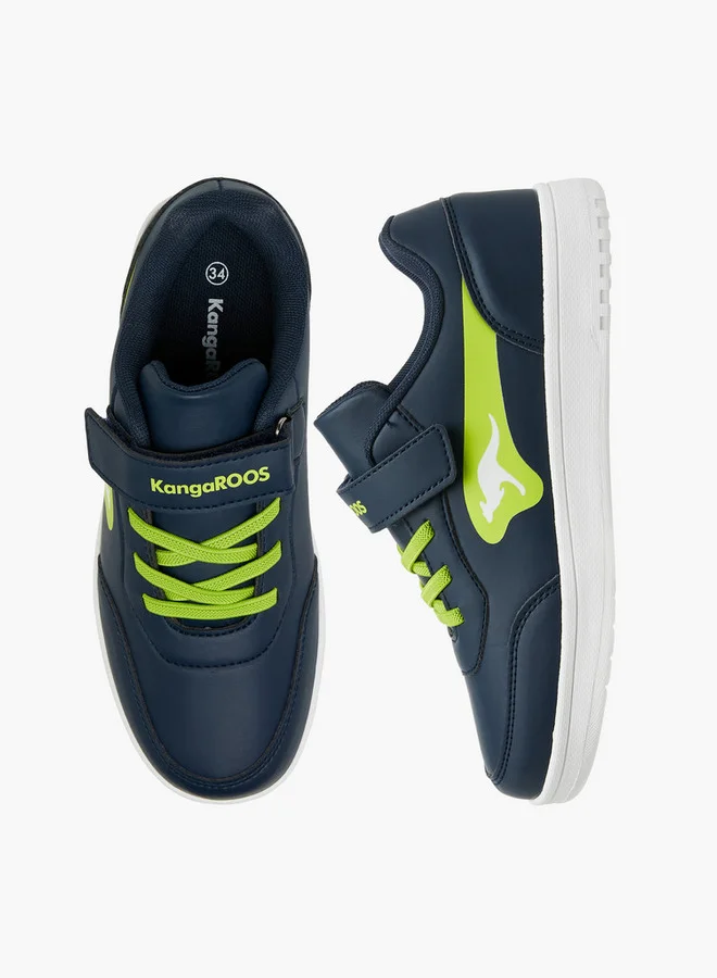kangaROOS Boys' Panelled Sports Shoes with Hook and Loop Closure