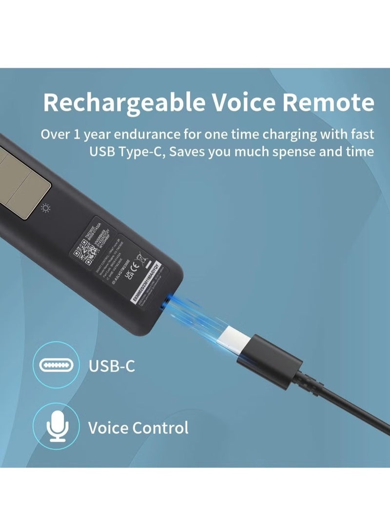 ELTRAZONE Newest 2023 BN59-01432A Solar Voice Remote – USB-C & Solar Powered Smart TV Remote for Samsung Neo QLED 8K, 4K Ultra HD HDR TVs – Eco-Friendly, Fast Charging & Compatible with VG-TM2360E and More - Image 2