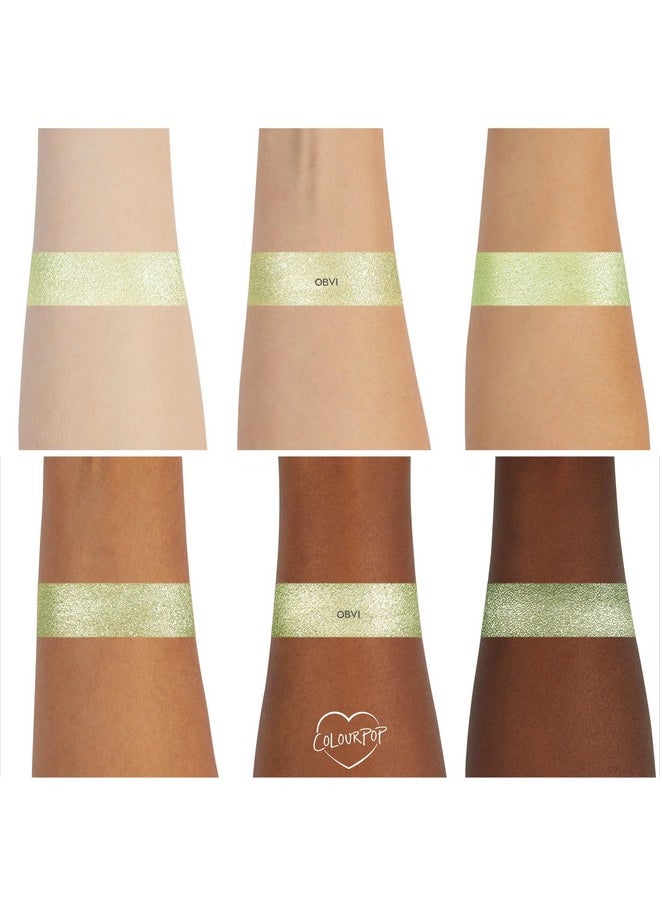 ColourPop Super Shock Shadow - High-Pigment, Crème-Powder Eye Makeup - Single Glitter Eyeshadow With Zero Fallout And Unique Bouncy Texture - Soft Seafoam Green Eyeshadow - Obvi (0.07 Oz)  - Image 5