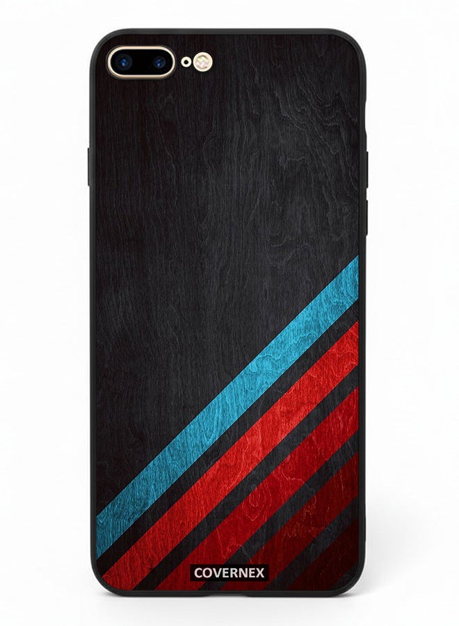 Covernex Apple iPhone 8 Plus Protective Case Cover Printed Featuring Retro Racing Stripes - Image 2