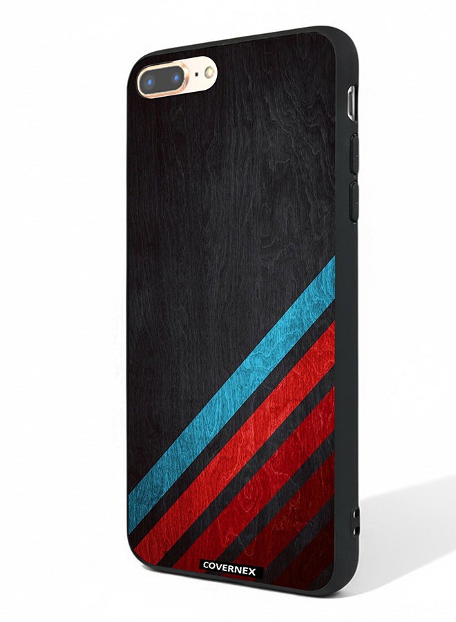 Covernex Apple iPhone 8 Plus Protective Case Cover Printed Featuring Retro Racing Stripes - Image 1