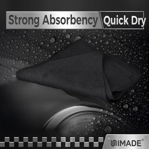 UNIMADE Microfiber Cleaning Cloth, 24 Pack Reusable Microfiber Towels for Cars Lint Free Cleaning Shop Towel Rags for Home Kitchen Automotive Bar Mechanic Restaurant Garage, 11"x 12", Grey - Image 4