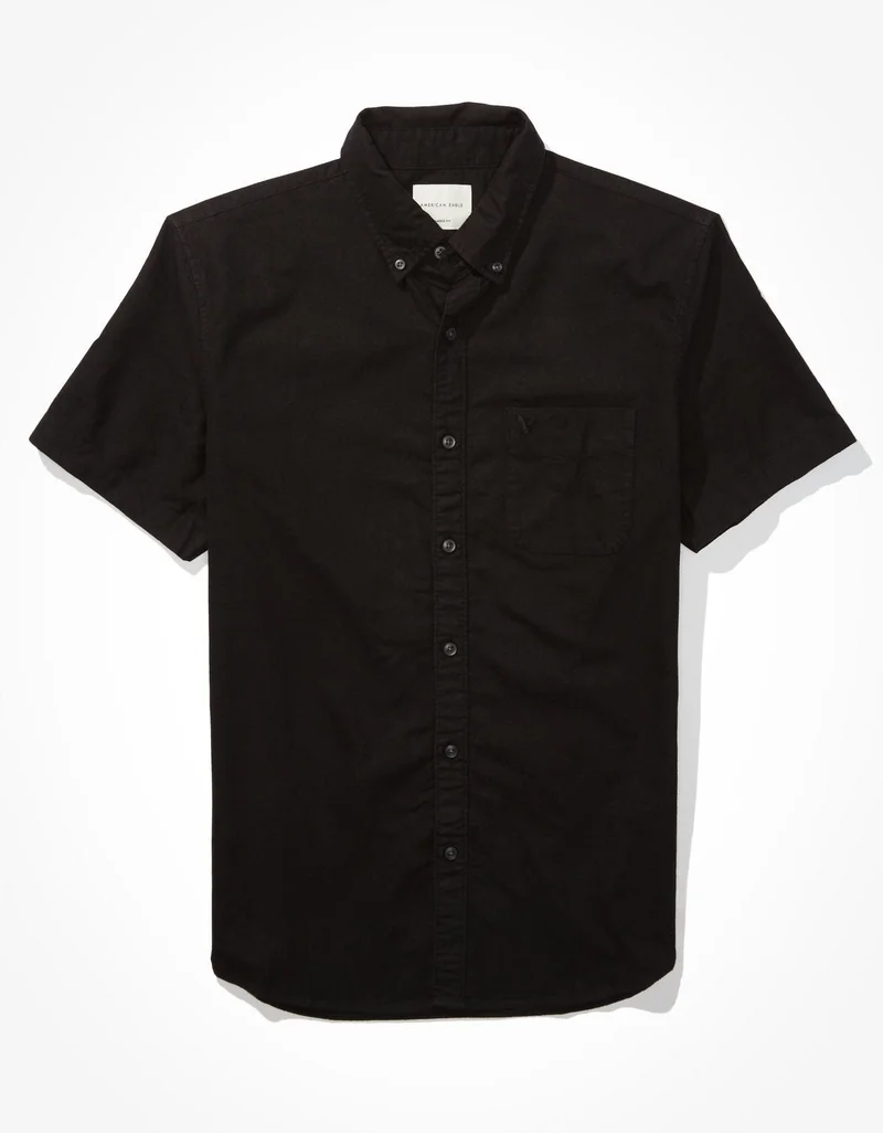 American Eagle  AE Classic Fit Oxford Short-Sleeve Button-Up Shirt for Men | Best Price UAE