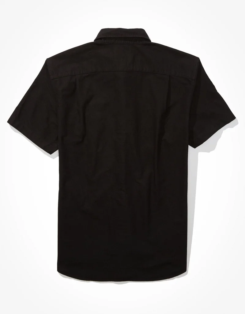 American Eagle  AE Classic Fit Oxford Short-Sleeve Button-Up Shirt for Men | Best Price UAE