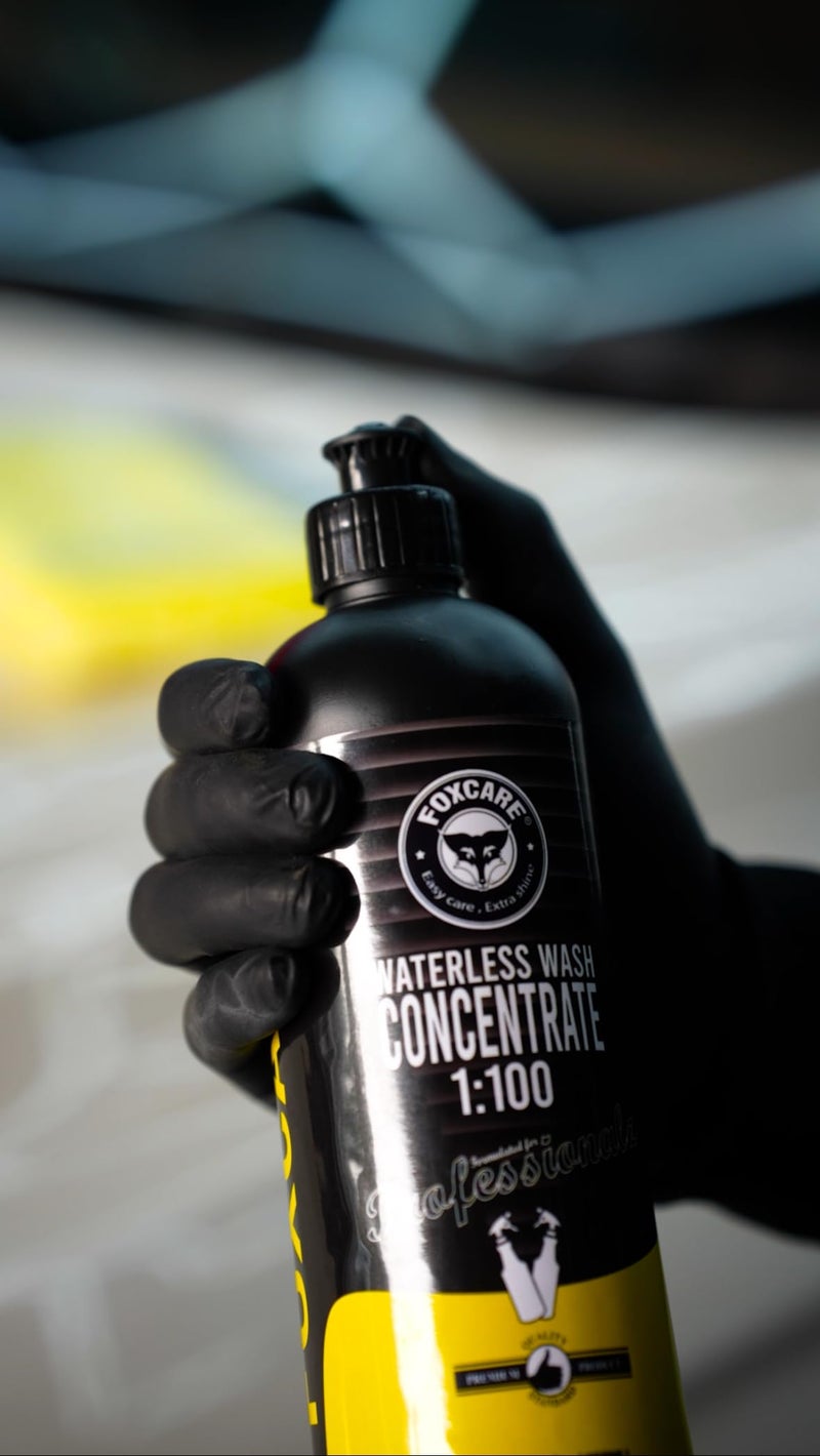 Foxcare Waterless Car Wash Kit 450ml | 100X Concentrate Car Cleaning Spray with Empty Spray Bottle & Microfiber Cloth | No Water Car Wash, Scratch-Free Cleaning, High Gloss Finish for Cars & Bikes - Image 2