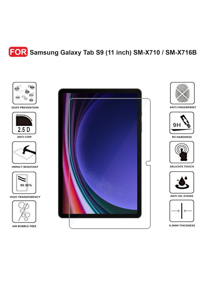 واقي شاشة من الزجاج المقسى لهاتف سامسونج جالاكسي تاب S9 FE/S9/S8/S7 11 بوصة SM-X700/X706/T870/T875 - Image 5