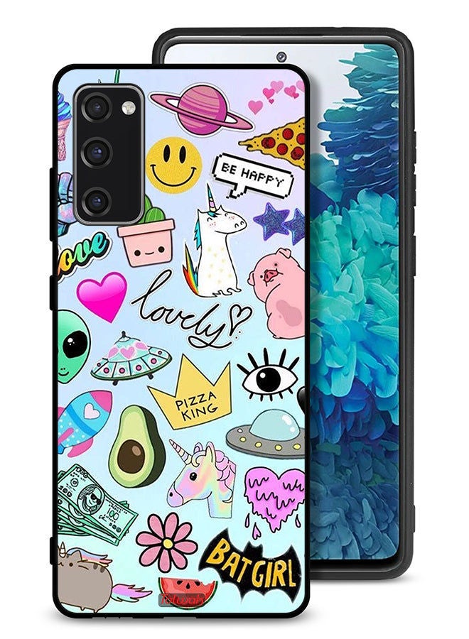 Tolwak Samsung Galaxy S20 FE 5G (2022) Protective Case Cover Lovely Stickers - Image 1