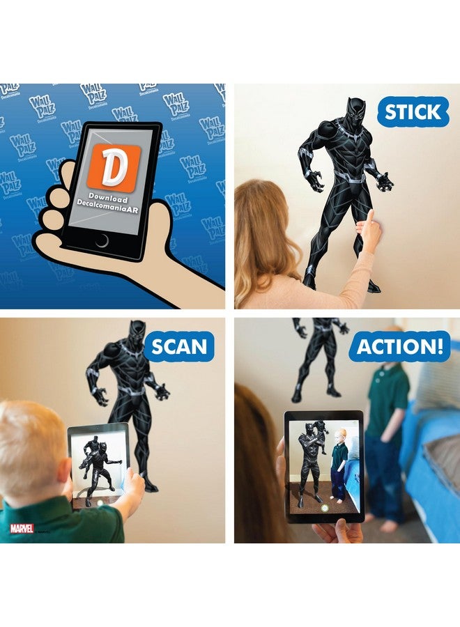 Wall Palz Marvel Black Panther Wall Decal - 29" Augmented Reality Black Panther Bedroom Decor Peel and Stick Vinyl Wall Stickers - Image 3