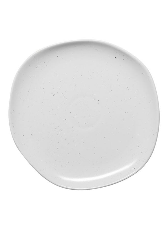 Ariane Earth Collection Flat Plate, Linen Dotts, Fine Porcelain, 16cm & 21cm - Image 1