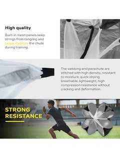 ShebSheb Running Drag Parachutes,Speed Training Resistance Parachute 48" Inch Sports Power Running Chute  - Image 3