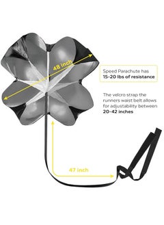 ShebSheb Running Drag Parachutes,Speed Training Resistance Parachute 48" Inch Sports Power Running Chute  - Image 2