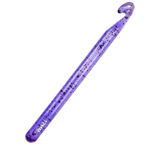 Hobekoee 12mm Large Crochet Hook for Chunky YarnErgonomic Crochet Needles for Arthritic HandsPlastic Crystal Smooth Crochet Hooks for Handmade DIY Crocheting - Image 1