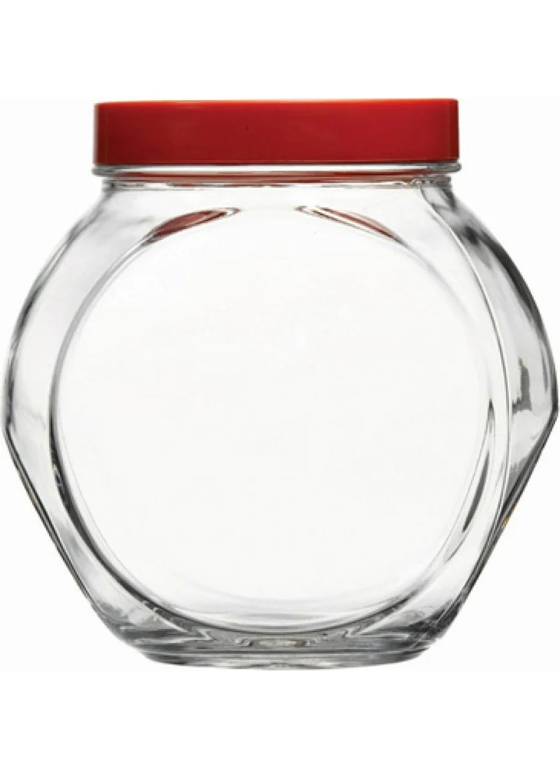 Paşabahçe Jar with Lid Red 80000
