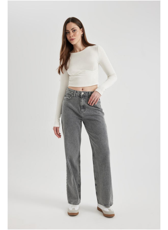 DeFacto - Woman 90'S Wide Leg Denim Trousers - Image 1