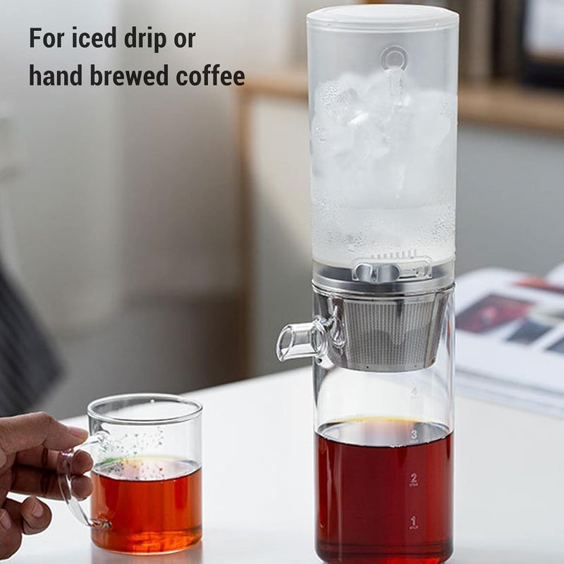 Ice Drip Coffee Maker 400ml Portable High Borosilicate Glass - Adjustable Brew Speed for Rich Flavor, Easy Cleanup, Perfect Cold Brew Coffee at Home or Office - Image 2