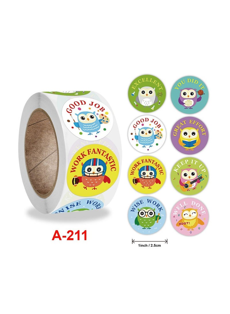 Reward Stickers for Teachers 6 rolls 3000pcs Star Reward Stickers Roll for Kids Teacher Adults Parents Classroom School Work Study Training Award Gifts，Motivational Stickers
