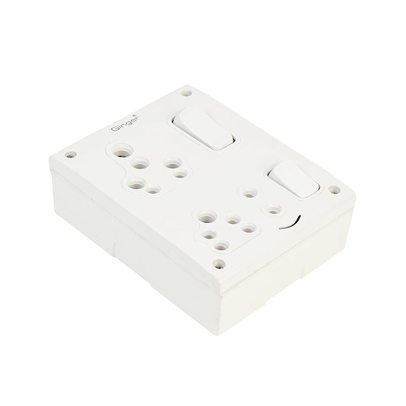 Ocko 6 Amp Electric Extension Board 16 Amp 2 5 Pin Plug Socket with Individual Switch 15mm Thick 3 Core 3 Meter Long Cable Cord for Small and Large Appliances Home Office Pack of 1 White - Image 2