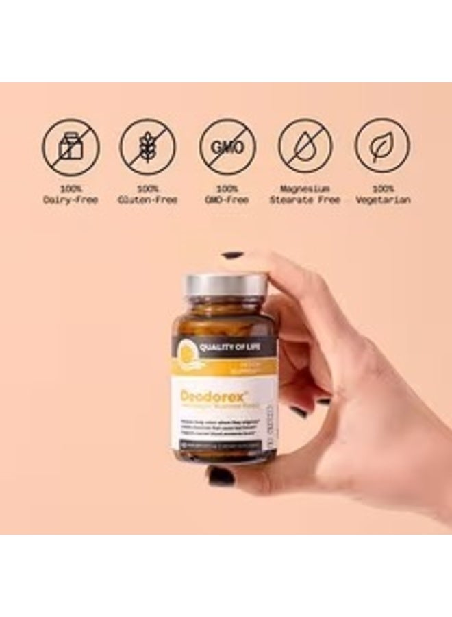 Quality of Life, Deodorex® with Champex® Mushroom Extract, 60 Vegicaps (250 mg per Capsule) - Image 3