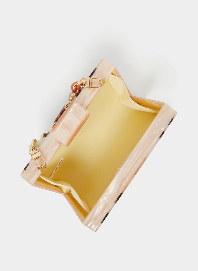 Styli Styli Striped Clutch Bag with Chain Strap  - Image 4