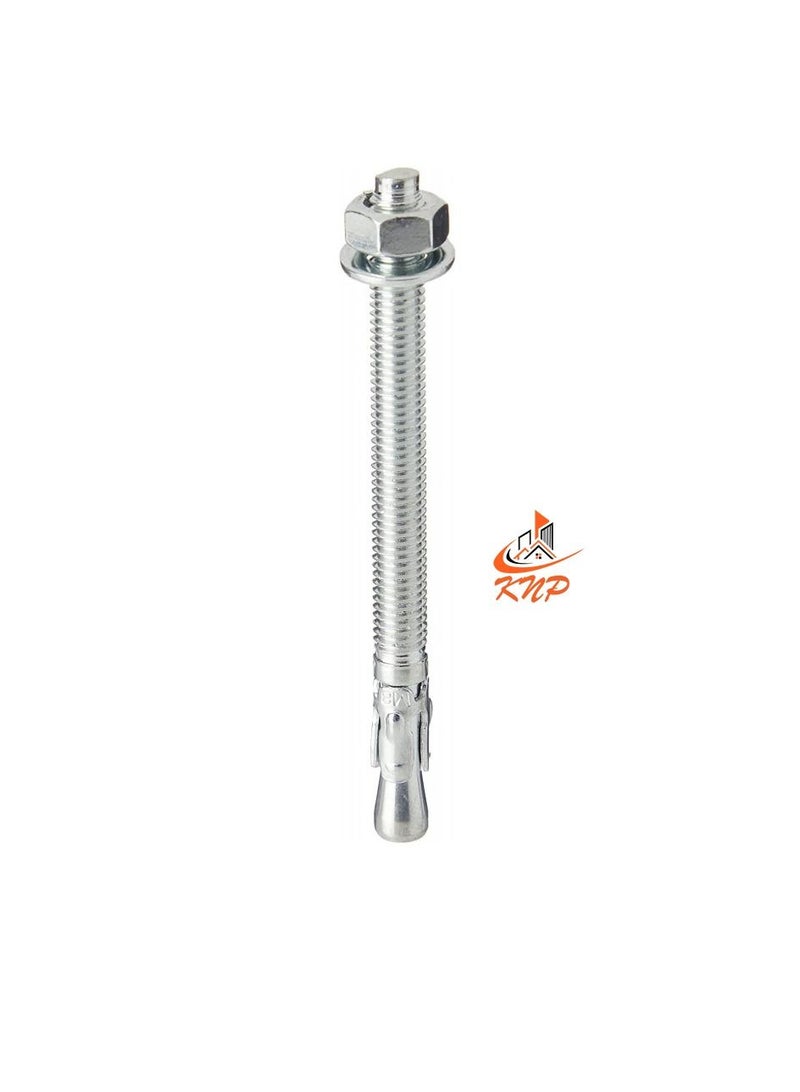 KNP Zinc Plated Through Bolt 10x200mm - 5pcs  - Image 1