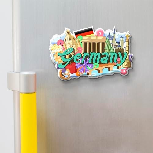 Nivaraprint Germany Country Theme Souvenir Wooden Fridge Magnet for Refrigerator - Germany Printed Stylish Magnet for Fridge Decoration - Image 2