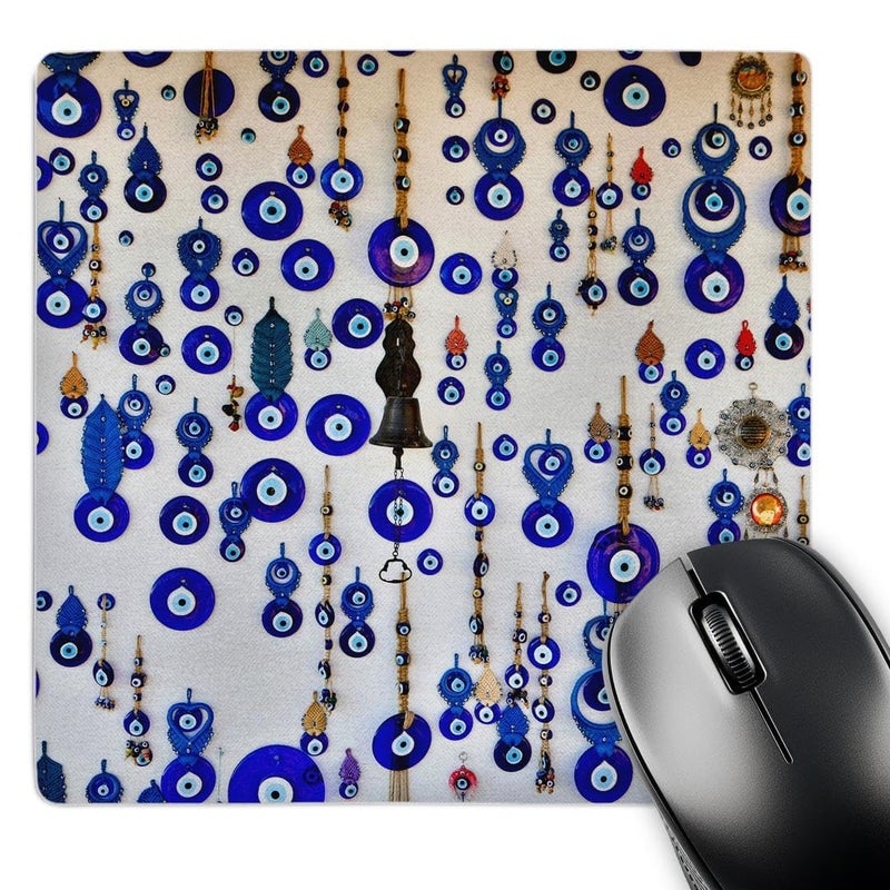 3dRose Evil Eyes for sale in shop near Castle, Cappadocia, Turkey - Mouse Pad, 8 by 8 inches (mp_187747_1) - Image 1