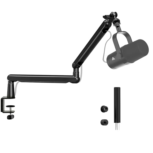 Audio Array AA-19 2in1 High & Low Profile Mic Stand | 71cm reach | Premium Metal design with Built In Cable Management | Flexible Position adjustments | 2Kg Weight Capacity |5/8" to 3/8" Screw Adapter - Image 1