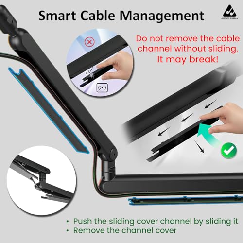 Audio Array AA-19 2in1 High & Low Profile Mic Stand | 71cm reach | Premium Metal design with Built In Cable Management | Flexible Position adjustments | 2Kg Weight Capacity |5/8" to 3/8" Screw Adapter - Image 4