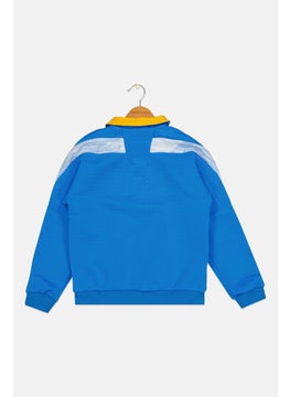 Adidas Kids Boy Sportswear Fit Training Jackets, Blue Combo  - Image 2