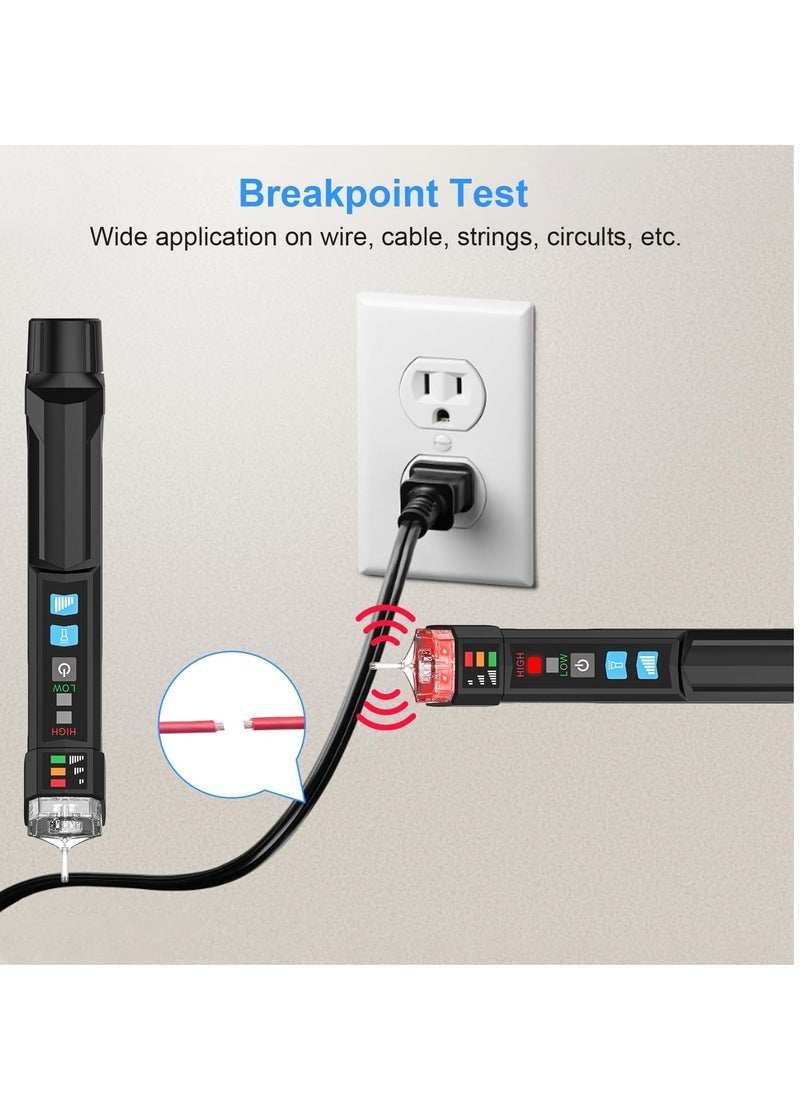 Generic - Portable Non-contact Voltage Tester with Sound and Light Alarm, Dual Range AC 12V-1000V, Ideal for Wire Breakpoint Detection - Image 1
