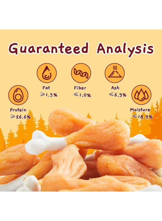 Jungle Calling Chewy Chicken Dog Treats Rawhide Free Real Chicken Calcium Bone, Teeth Clean Breath Fresh Dog Training Treats - Image 4
