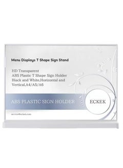 Eckek Eckek  ABS Plastic Sign Holder，Menu Displays T Shape Sign Stand  - Image 1