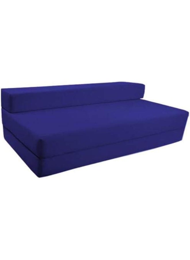Zena Black Stallion 3-seater Sofa, Fold Out Bed, Z Sofa Cum Bed - Queen Dark Blue - Image 1