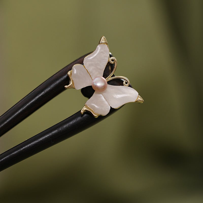 Generic Elegant Lotus Ebony Hairpin Tassel TraditionalU-shaped hairpin [35] 12cm U-shaped hairpin [35] 12cm 