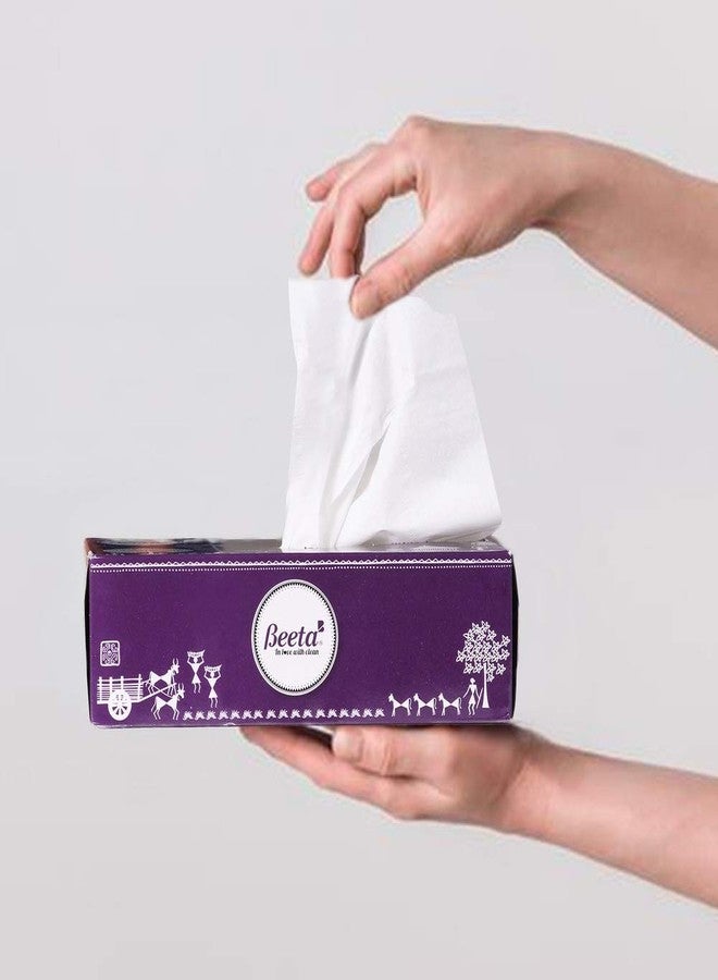 Beeta Tissue Box Facial Tissue for Home and Business Exq. Face Tissue Indian (Pack of 4)-Prime Soft and Highly Absorbent 100% Natural Cellulose Fiber - Image 2