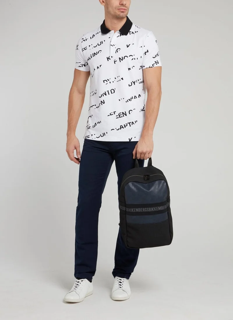 بيكيم برجس حقيبة ظهر جلدية باللون الكحلي