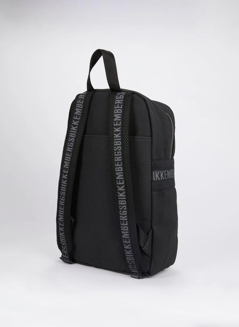 BIKKEMBERGS  Navy Leather Panel Backpack for Men | Best Price UAE