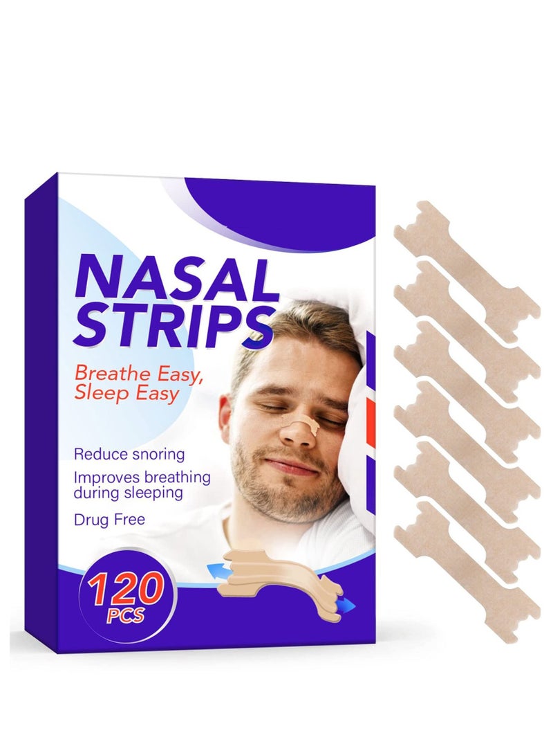 Nasal Strips 120pcs Nose Strip to Stop Snoring  Less Congestion Snoring Strips Help You Breathe Through Your Nose Anti Snore For Right - Image 1