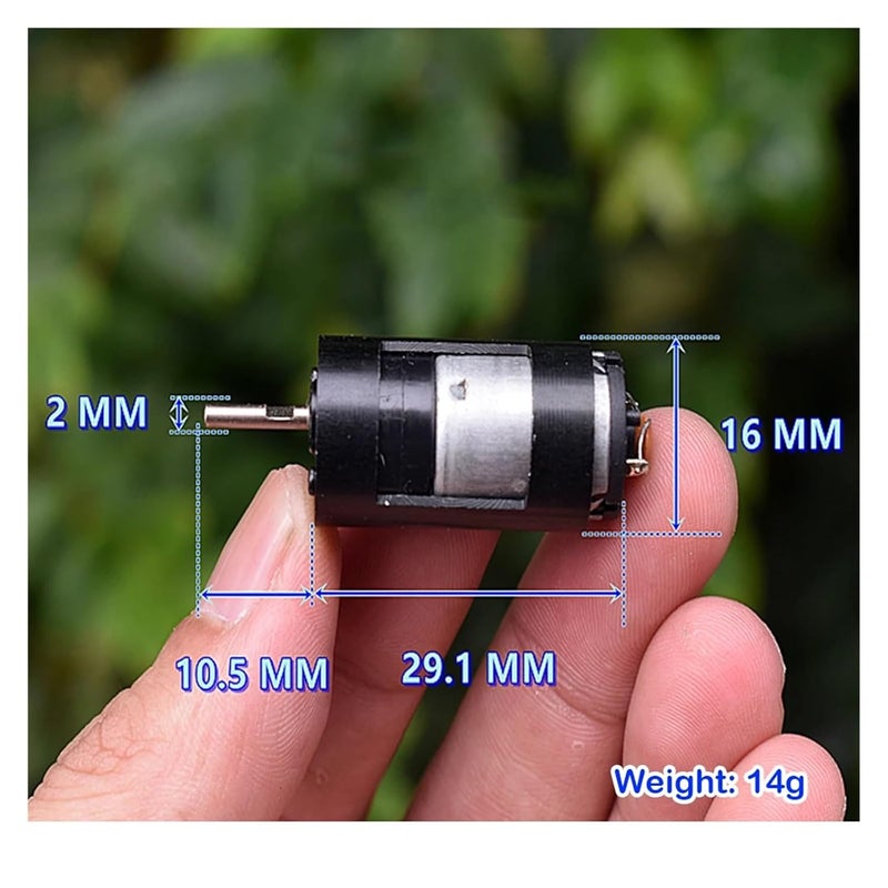 محرك تروس إلكتروني بداية 6 فولت 9 فولت 12 فولت تيار مستمر 42 دورة في الدقيقة صندوق تروس معدني بالكامل نسبة تخفيض عزم دوران كبيرة 1:290 - Image 3