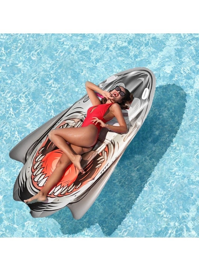 GGEROU Inflatable Pool Float Lounge,Adult Pool Floating Raft,Floating Pool Lounger Sun Tanning Floats Cool Water Floaty for Swimming Pool Lake Float Beach Pool Party Toys - Image 1