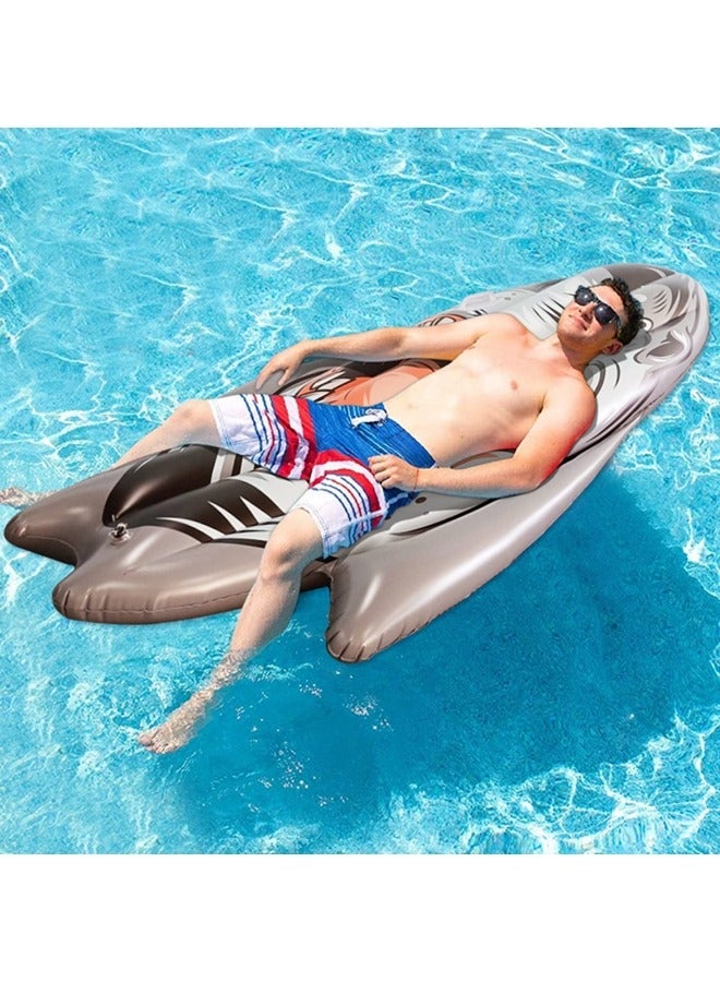 GGEROU Inflatable Pool Float Lounge,Adult Pool Floating Raft,Floating Pool Lounger Sun Tanning Floats Cool Water Floaty for Swimming Pool Lake Float Beach Pool Party Toys - Image 2