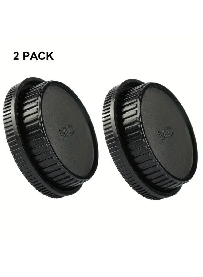 مجموعتان من غطاء الجسم الأمامي للكاميرا وغطاء العدسة الخلفي لكاميرات عدسات Minolta MD MC Mount - Image 1