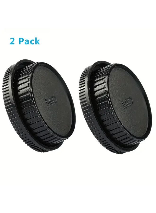 مجموعتان من غطاء الجسم الأمامي للكاميرا وغطاء العدسة الخلفي لكاميرات عدسات Minolta MD MC Mount - Image 2