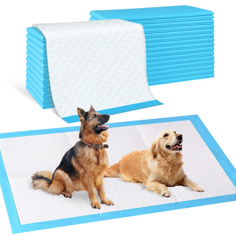 SUPRONLOVE Pee Pads for Dogs & Cats, Extra Large 36"X51", 40 Count, Blue, Polymer, Polyethylene (PE), Fluff Pulp, 6 Layers, Disposable Pet Training Pads - Image 1