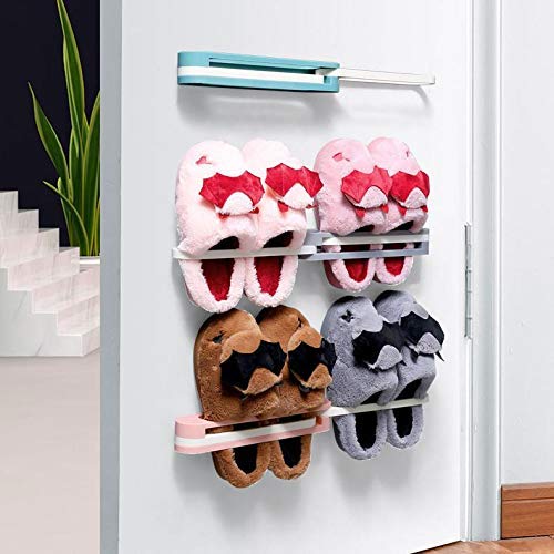 EBOFAB 3 in 1 Shoe Organizer Slippers Shelf Rack Foldable Towel Shelf WallMounted Slippers Storage Stand - Image 3