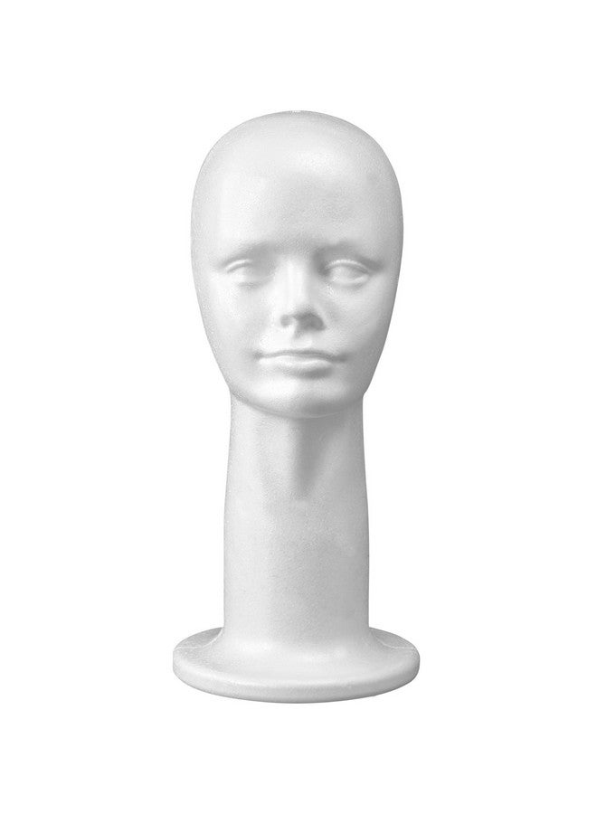 Adolfo Designs 15'' Inch Styrofoam Head Wig Head Mannequin Manikin, Style, Model & Display Women's Wigs, Hats & Hairpieces Stand - Large, by Adolfo Designs - Image 1