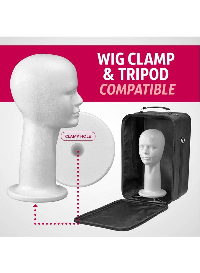 Adolfo Designs 15'' Inch Styrofoam Head Wig Head Mannequin Manikin, Style, Model & Display Women's Wigs, Hats & Hairpieces Stand - Large, by Adolfo Designs - Image 3