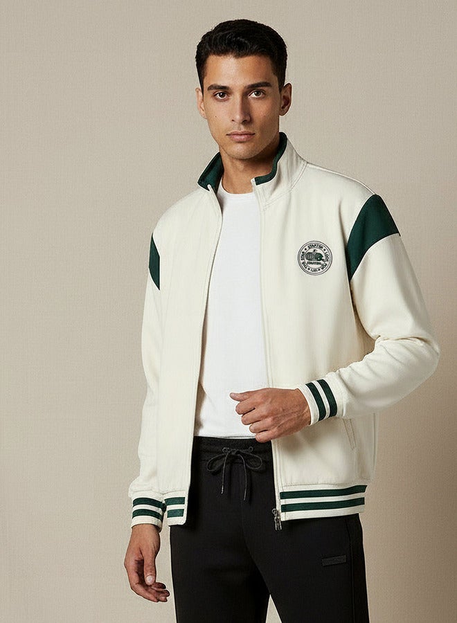 ستارتر جاكيت فارستي رجالي ملون بياقة مستديرة - Image 1